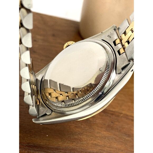 Rolex Datejust Mens Watch 16013 Swiss Automatic Tapestry Dial 1984 Two Tone 36mm - Picture 6 of 13